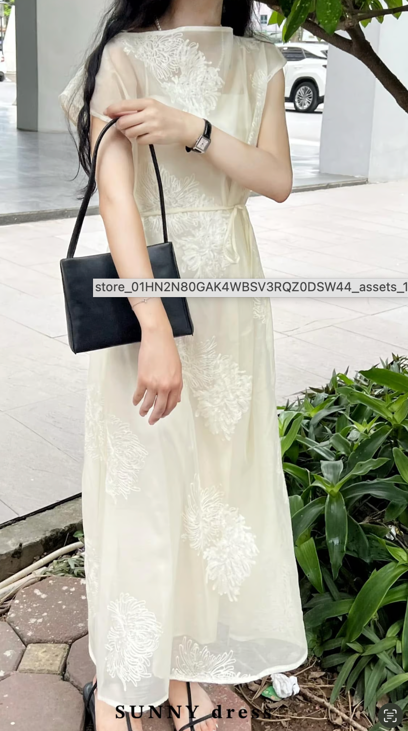 Váy tơ hoa tiết SUNNY